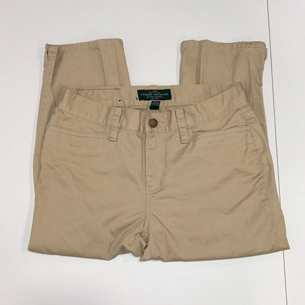 Lauren Ralph Lauren LRL Lauren Jeans Co. petite women's khaki capris pants